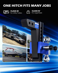 Orion Motor Tech 8-inch drop and rise enables precise trailer alignment.