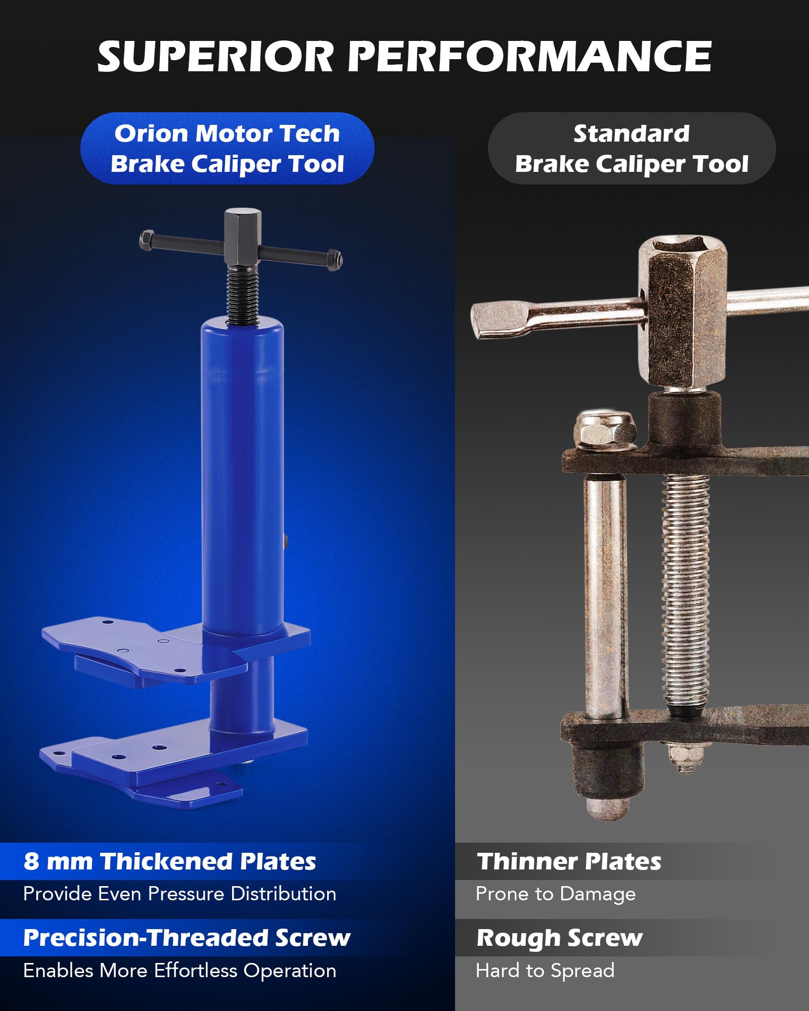 Eight millimeter thick plates provide even pressure during spreading