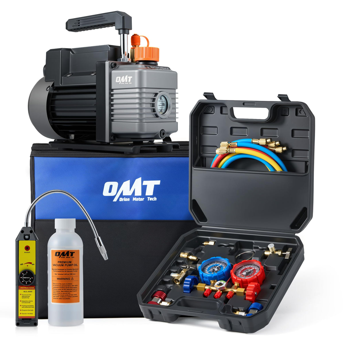 Orion Motor Tech AC vacuum pump image: fast evacuation for auto HVAC systems.