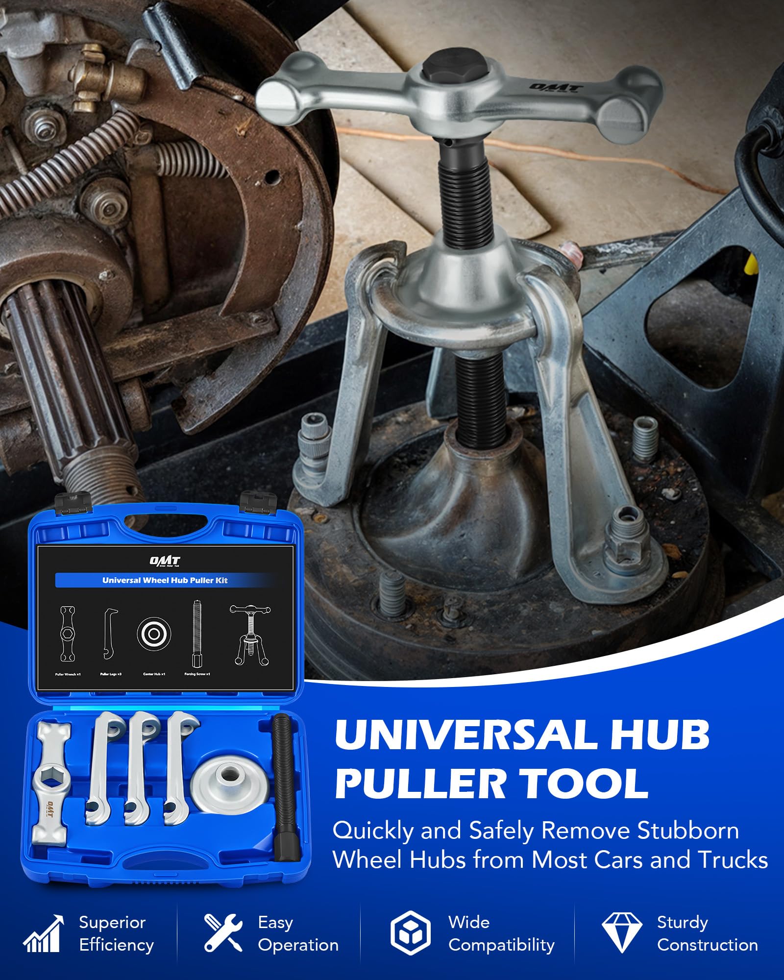 Orion Motor Tech adjustable legs extended show versatile fit for wide bolt circles.
