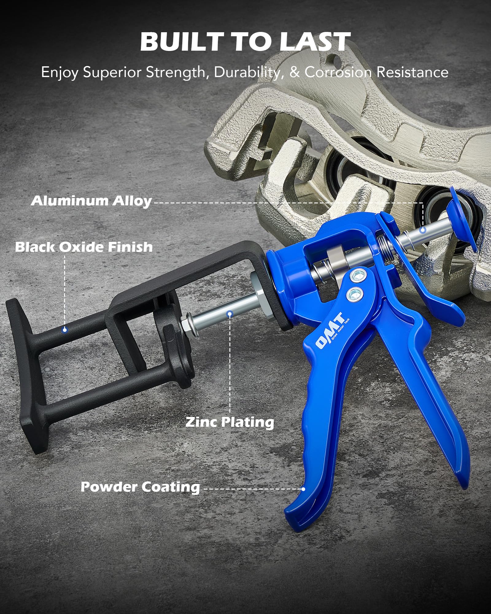 Orion Motor Tech aluminum alloy steel construction ensures long lasting durability.