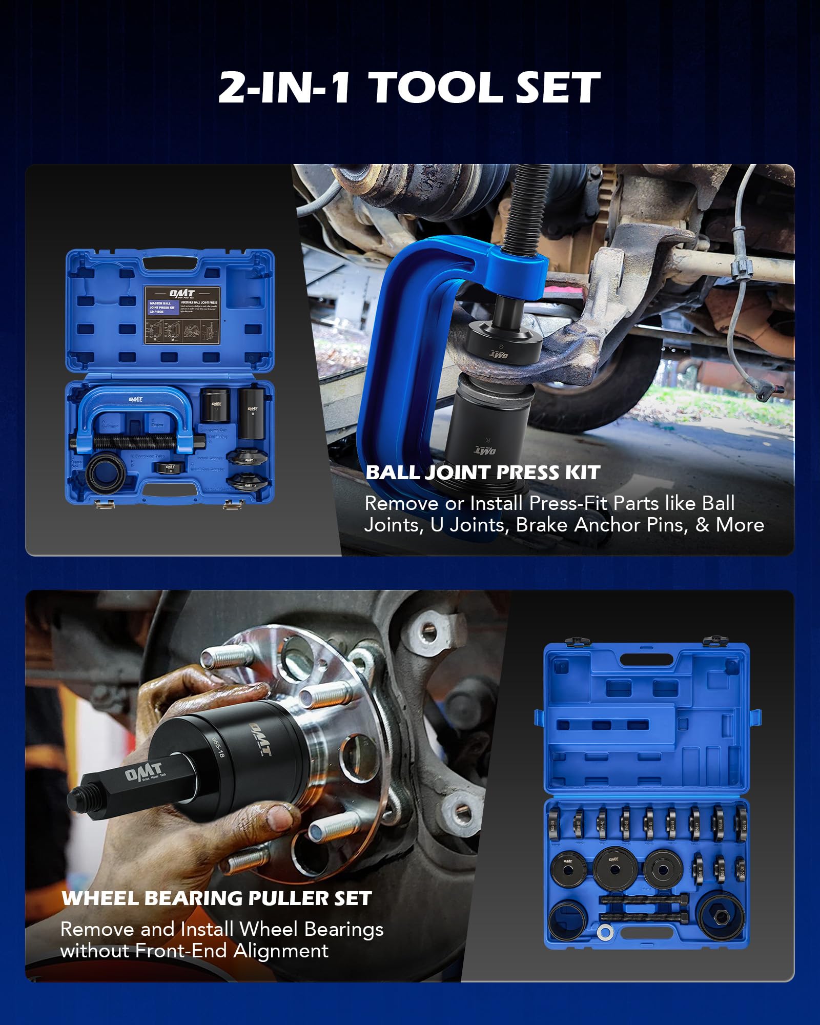 Orion Motor Tech ball joint separator set with C-frame for disassembly