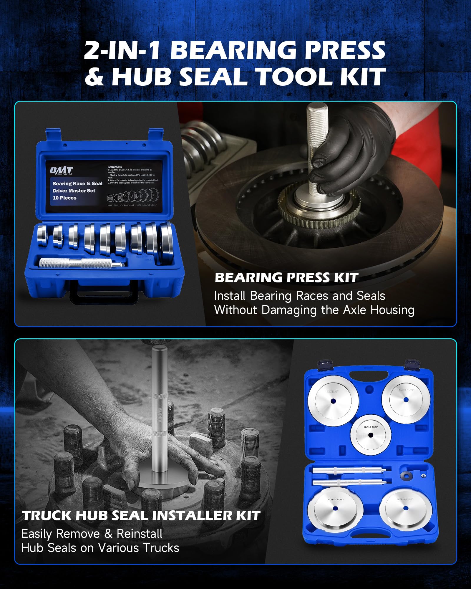 Orion Motor Tech nine-pack bearing adapters for versatile applications.