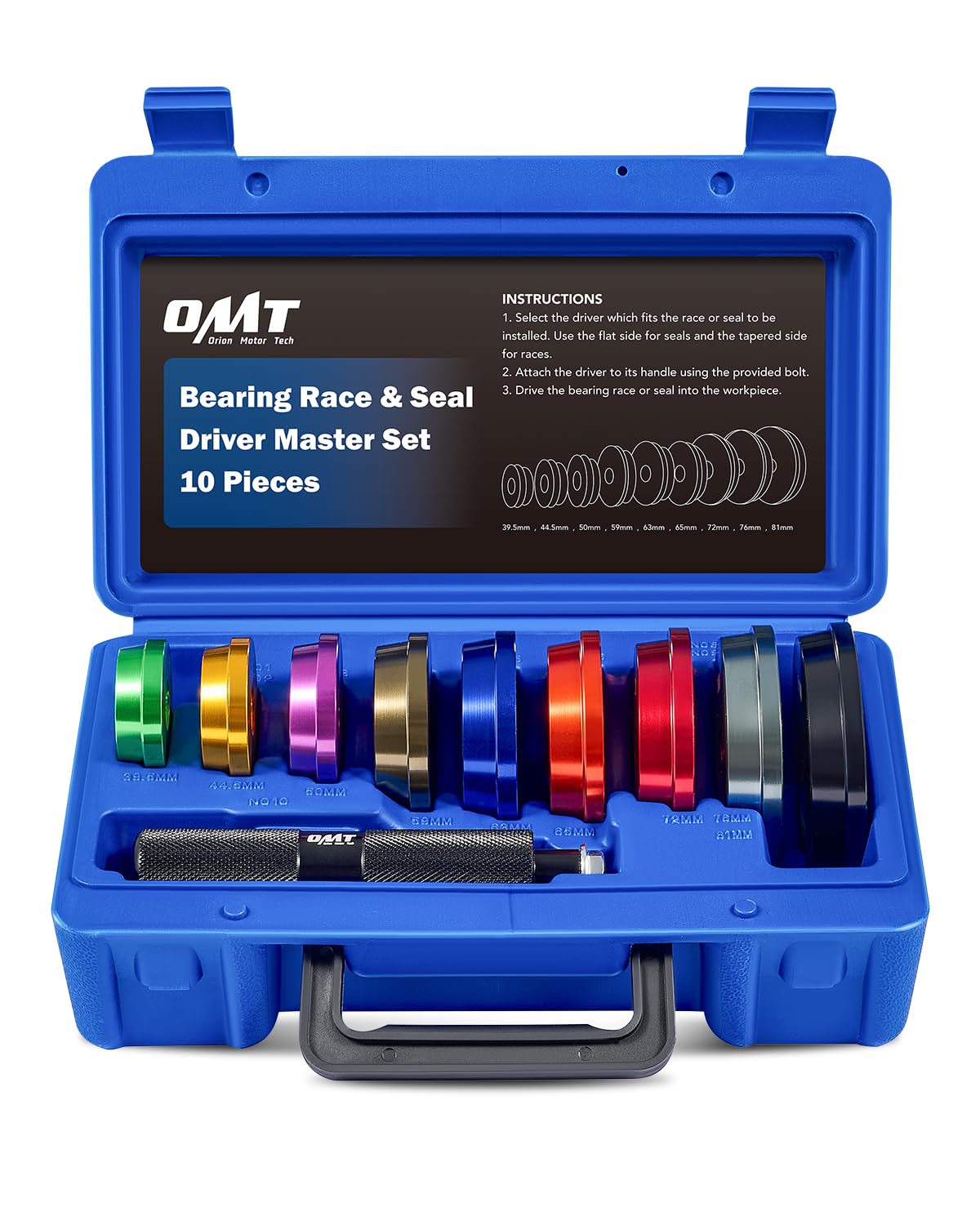 Orion Motor Tech bearing press kit case ready for tough installations
