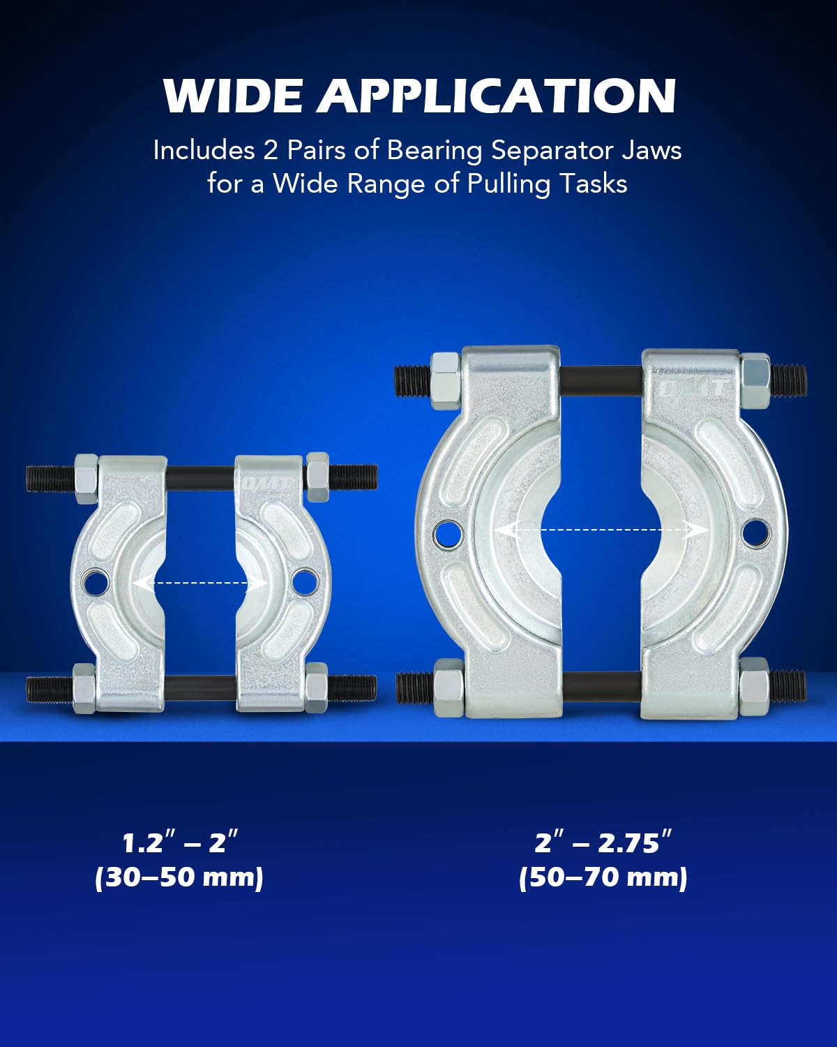 Orion Motor Tech 6-inch yoke and forcing screw for stable bearing separation.