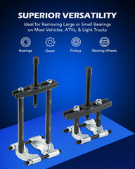 Orion Motor Tech 2-inch bearing separator jaw enabling tight space access.