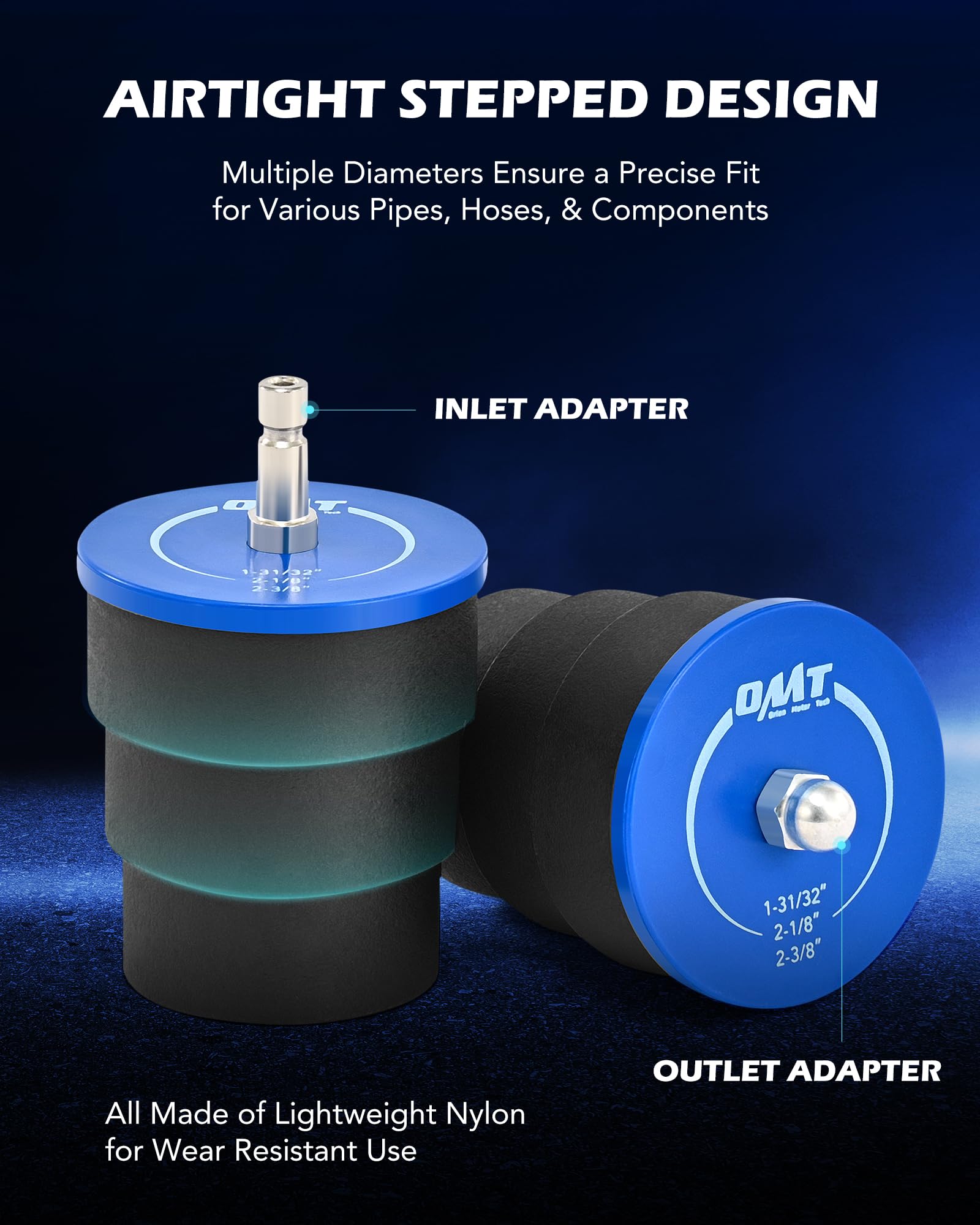 Orion Motor Tech blanking adapters—essential for isolating lines during testing