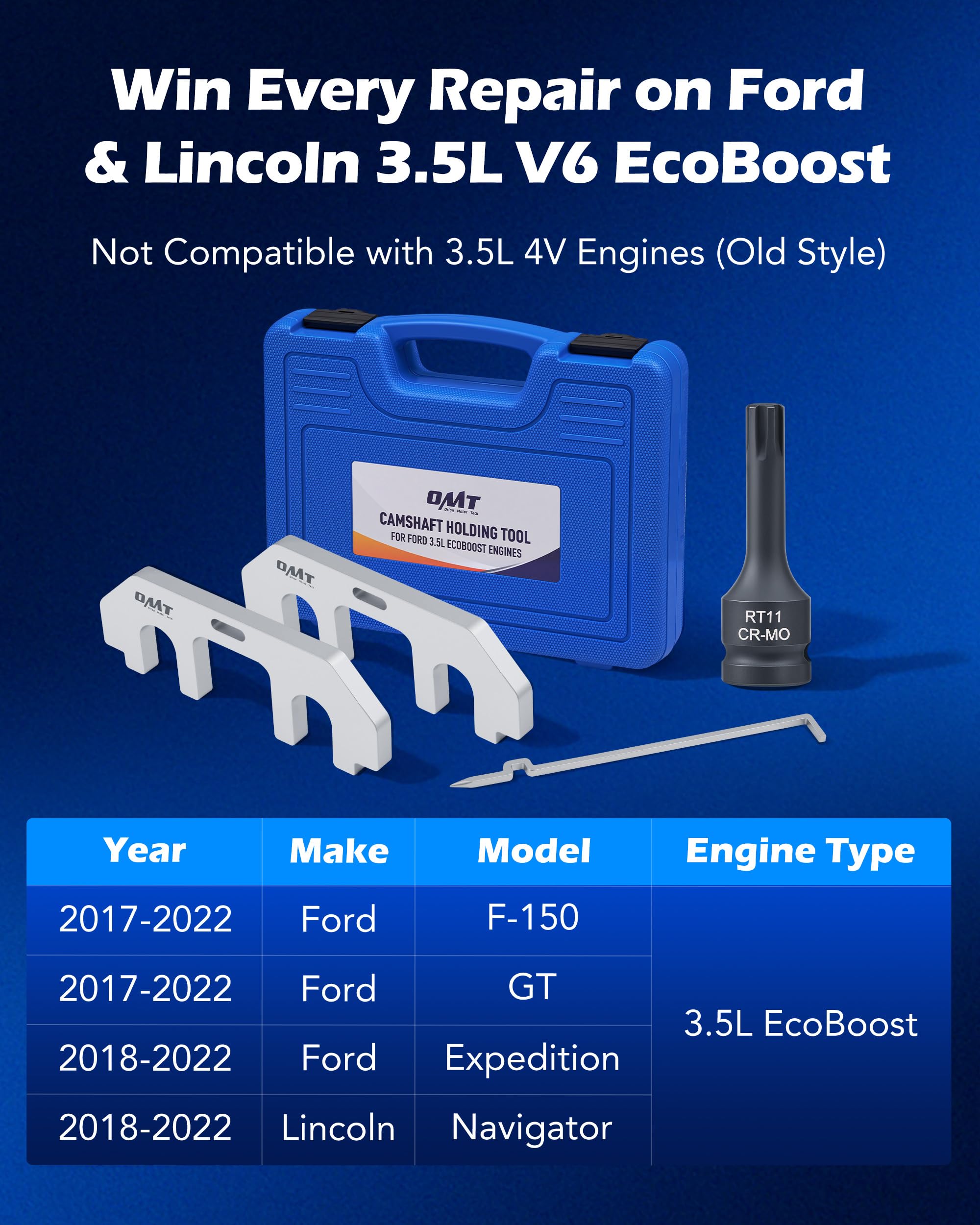 Orion Motor Tech bolt removal socket with black oxide coating resists corrosion.