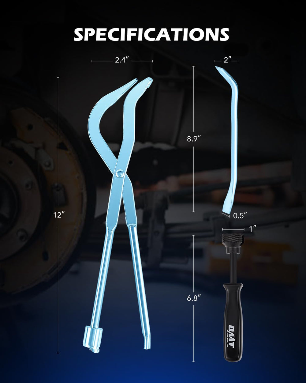 Orion Motor Tech brake adjusting spoon provides solid grip on washers up to 7/8 in.