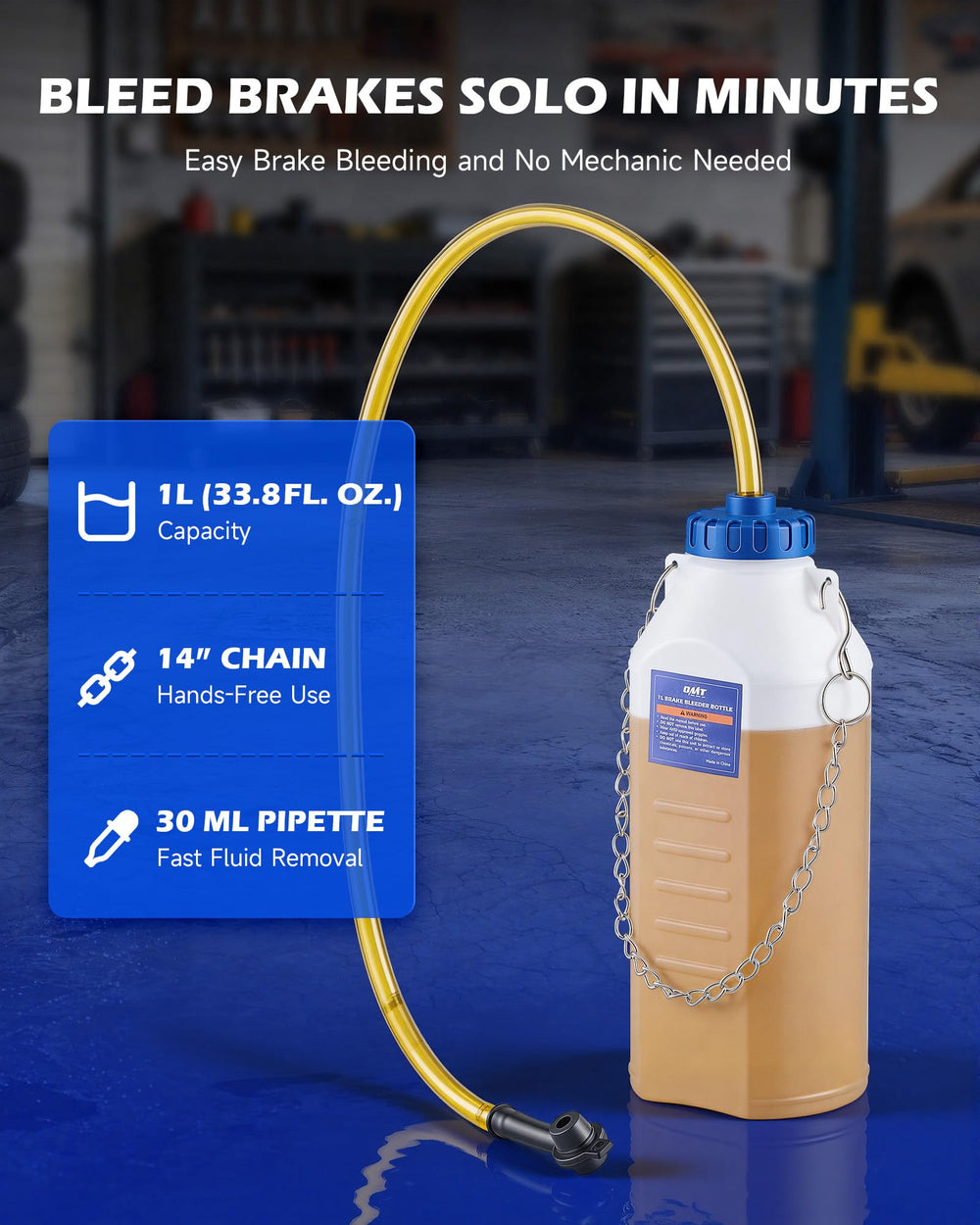 Orion Motor Tech brake bleeder hose 27in reaches all four calipers