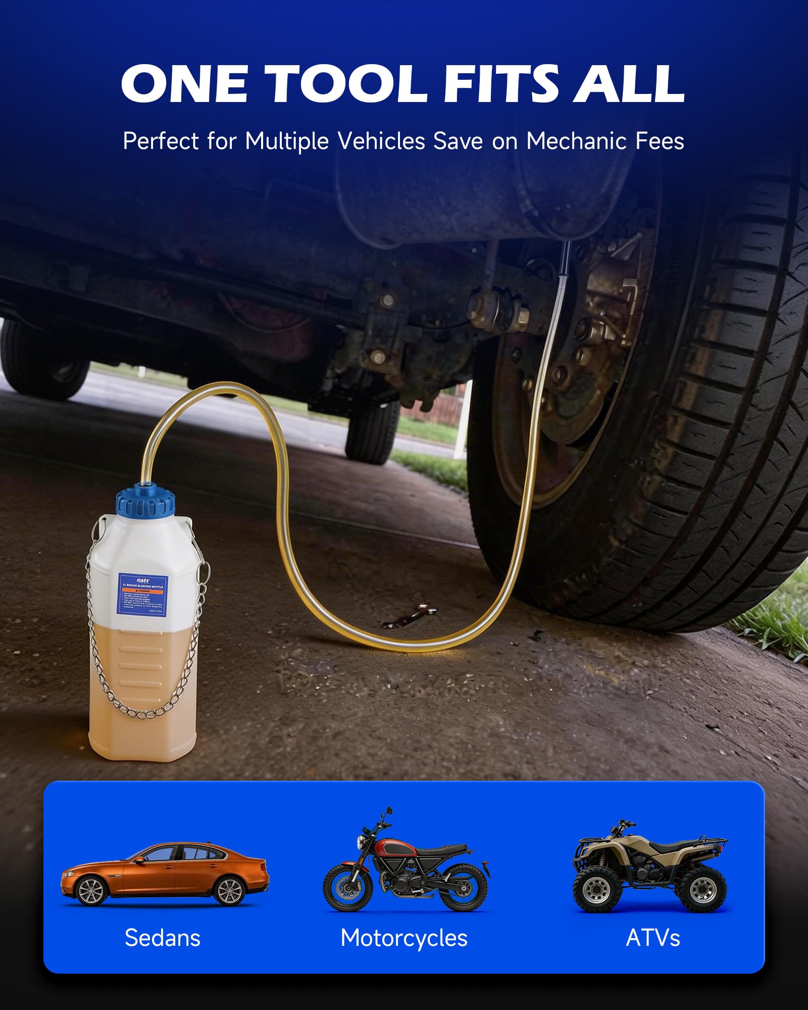 Orion Motor Tech rubber adapter seals the bleeder screw