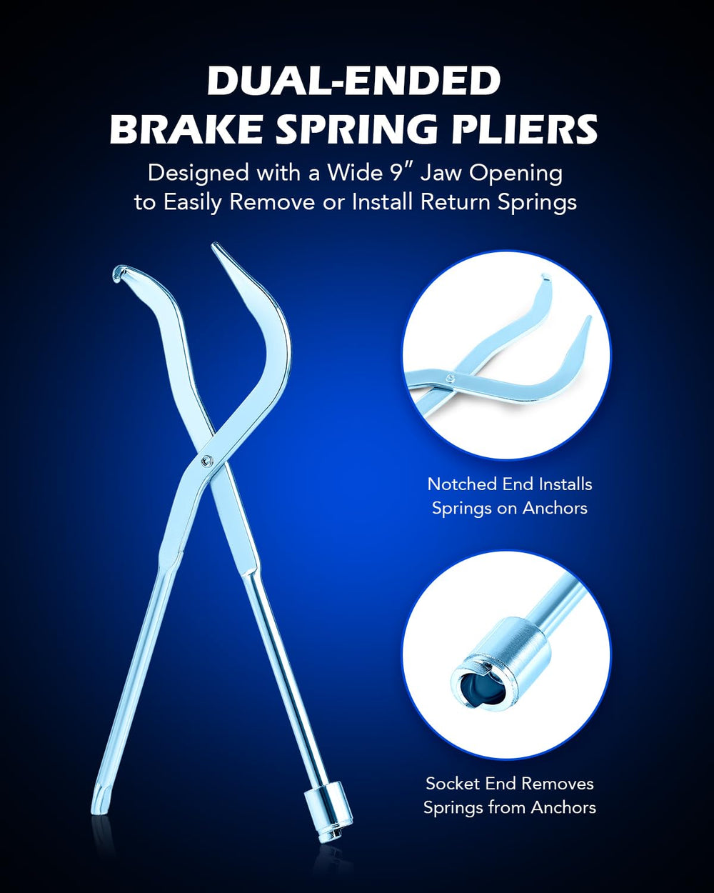 Orion Motor Tech brake spring compressor with corrosion-resistant finish for durability.