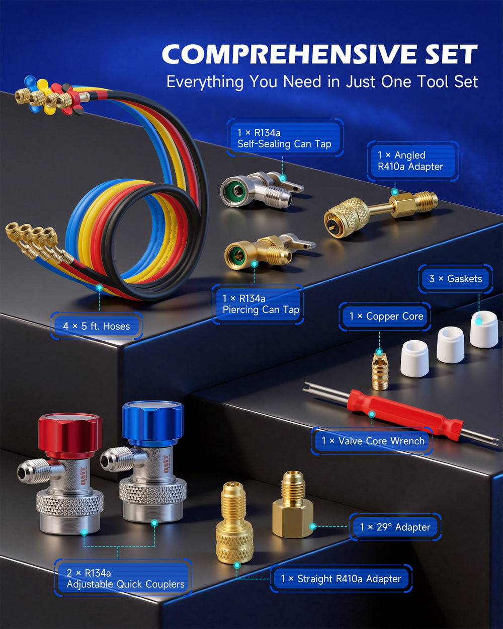 Orion Motor Tech brass and rubber gauge body delivers durable performance under heavy use.