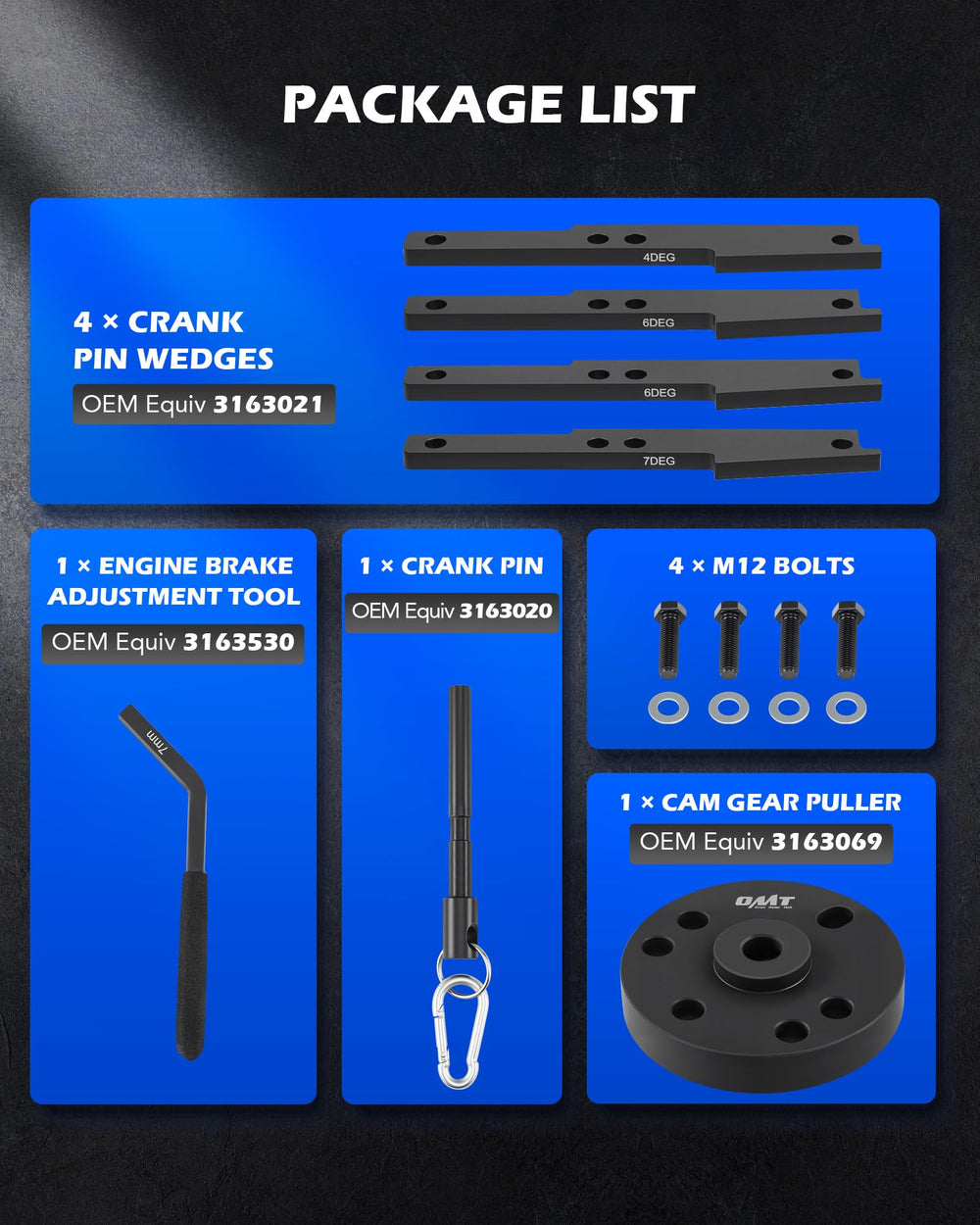 Orion Motor Tech cam gear puller ready for camshaft gear removal