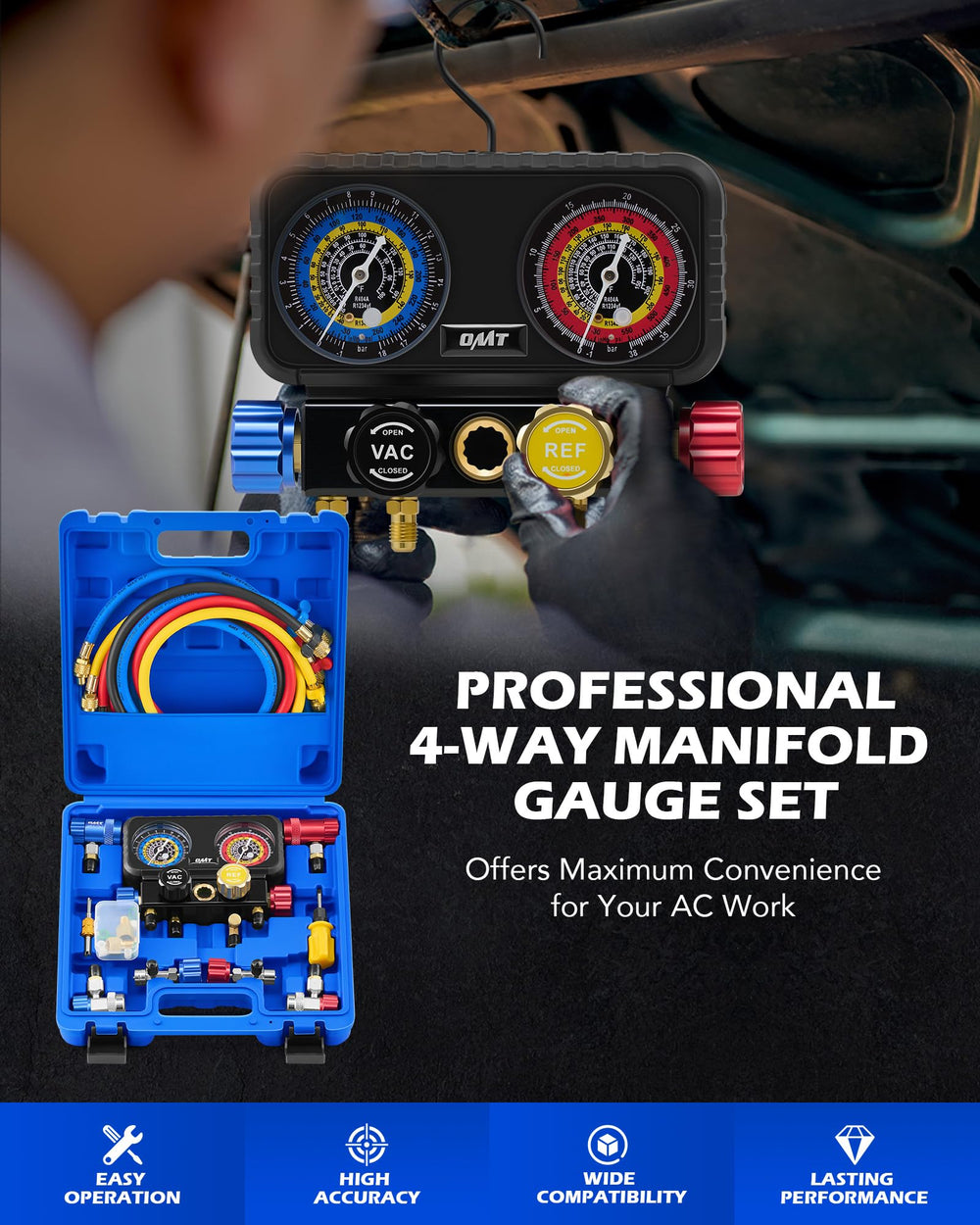 Orion Motor Tech R1234yf can tap for clean, self-sealing charging.