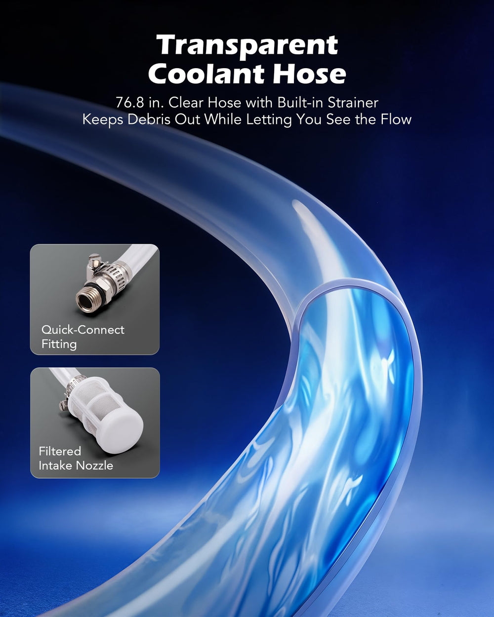 Orion Motor Tech clear 76.8-in hose supports precise, mess-free refills