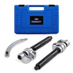 Orion Motor Tech coil spring compressor tool set, side view for safer strut work.