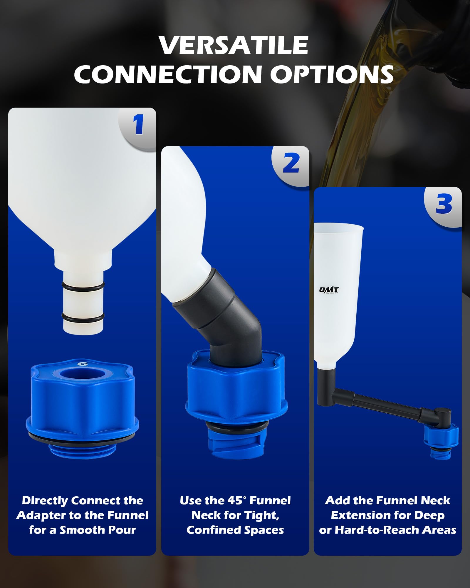 Orion Motor Tech color coded adapters simplify quick setup and selection