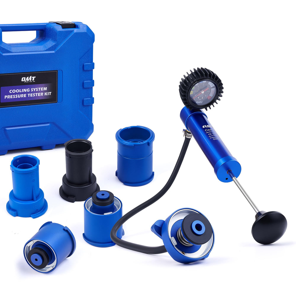 Orion Motor Tech coolant pressure tester kit front view for quick leak checks