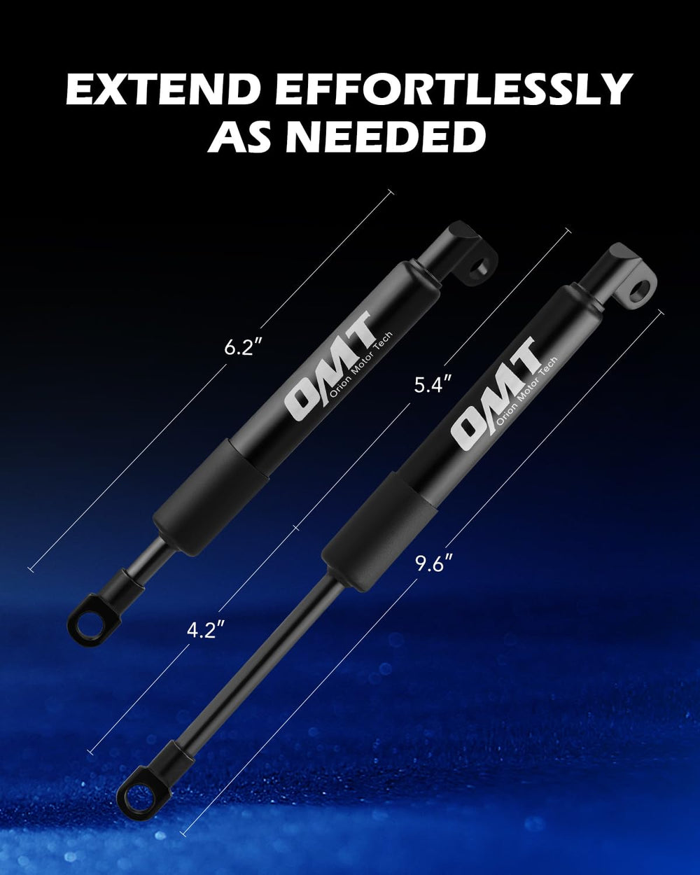 Corrosion-resistant coating on Orion Motor Tech tailgate damper for longevity.