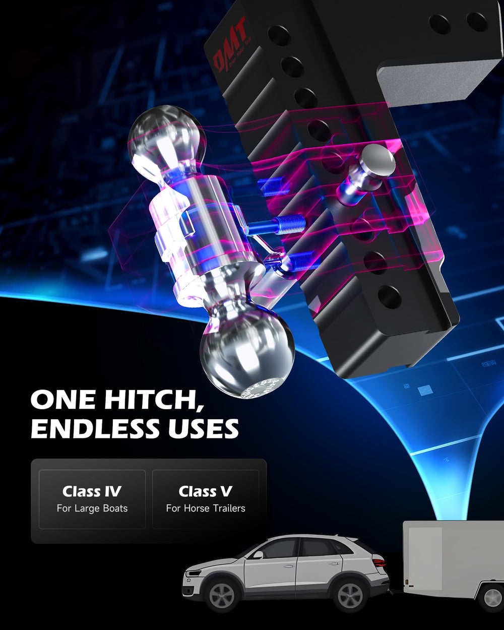 Orion Motor Tech cushion washers reduce hitch rattle for smoother towing.