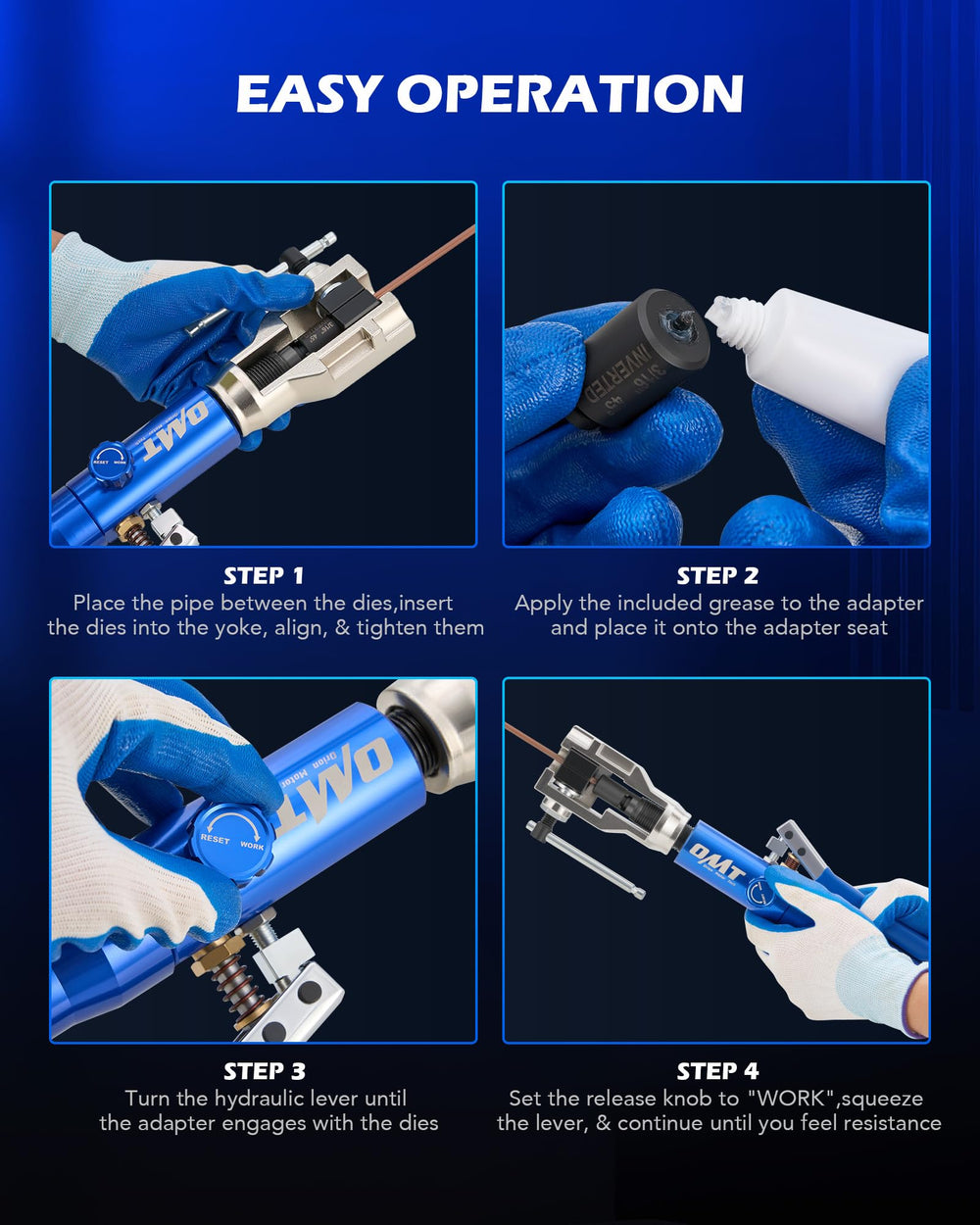 Cutter and deburring tool ensure clean edges for reliable, smooth flares.