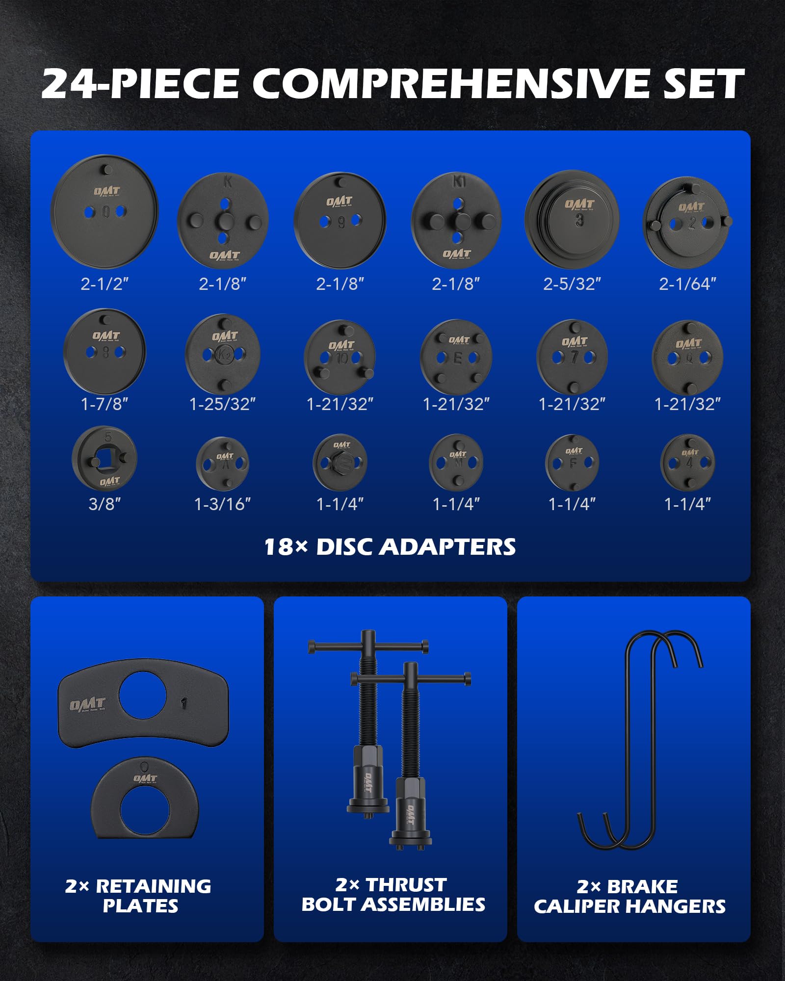 Orion Motor Tech disc adapters collection fits many vehicles for broad compatibility