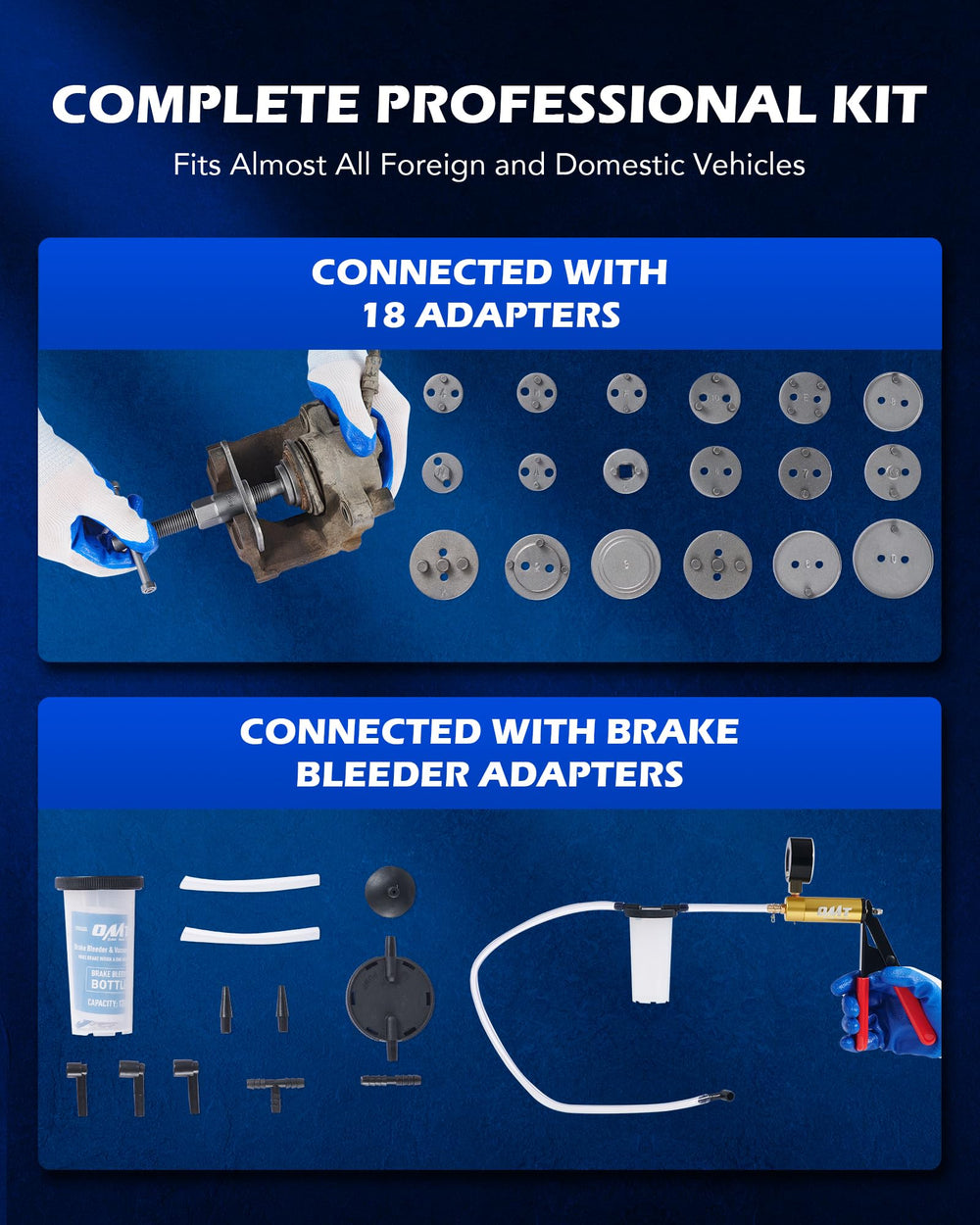 Orion Motor Tech disc-brake-service-tool-set; versatile kit for efficient brake maintenance