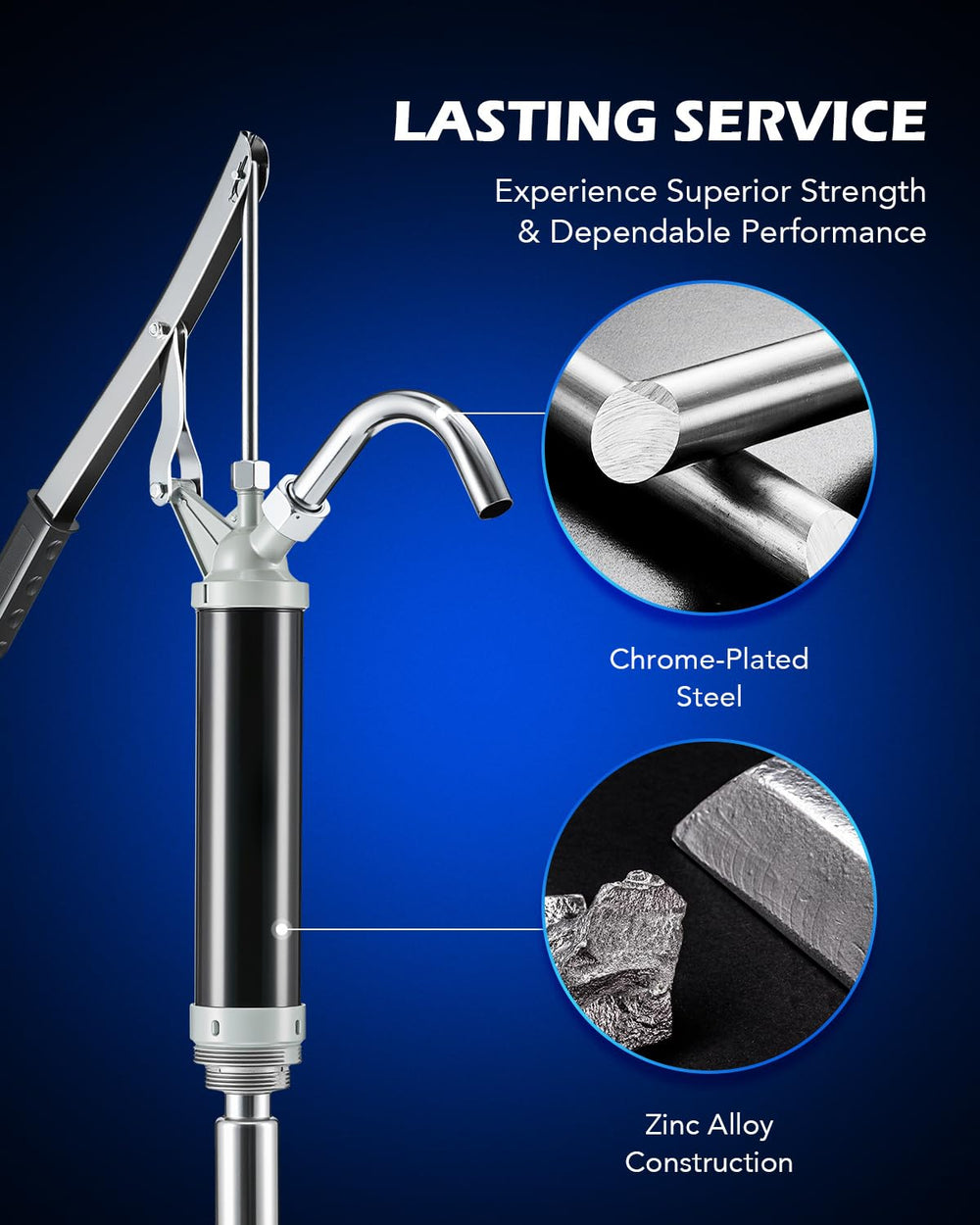 Orion Motor Tech versatile drum pump suitable for garage and industrial settings