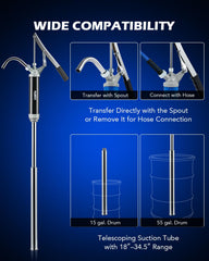Orion Motor Tech pump being gripped by firm handle for easy pumping