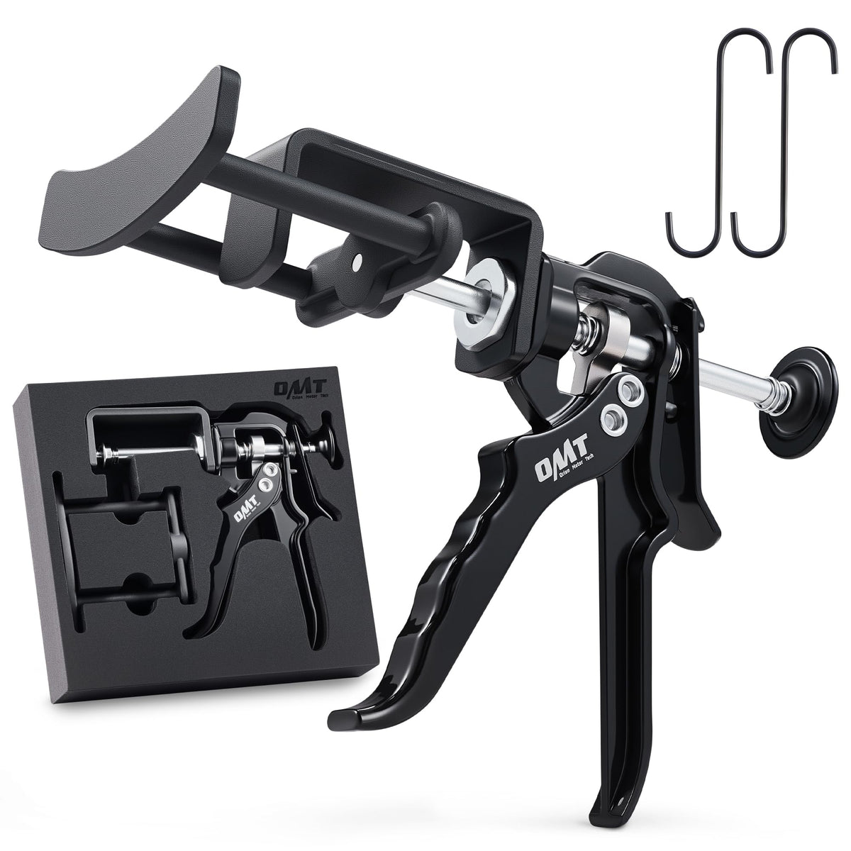 Orion Motor Tech dual piston brake caliper compressor in use for quick brake pad replacement