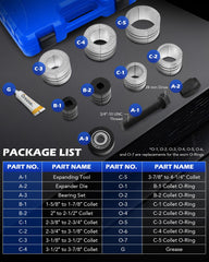 Orion Motor Tech with multiple collets for precise expansion across pipe sizes