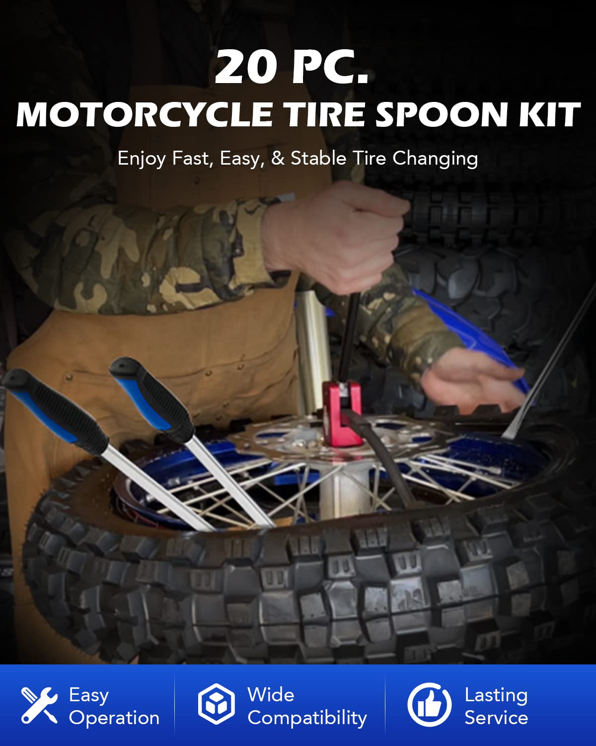 Orion Motor Tech extended-leverage spoons aid tire changes