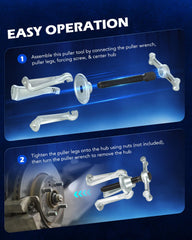 Orion Motor Tech forcing screw hex head provides firm grip during hub extraction.