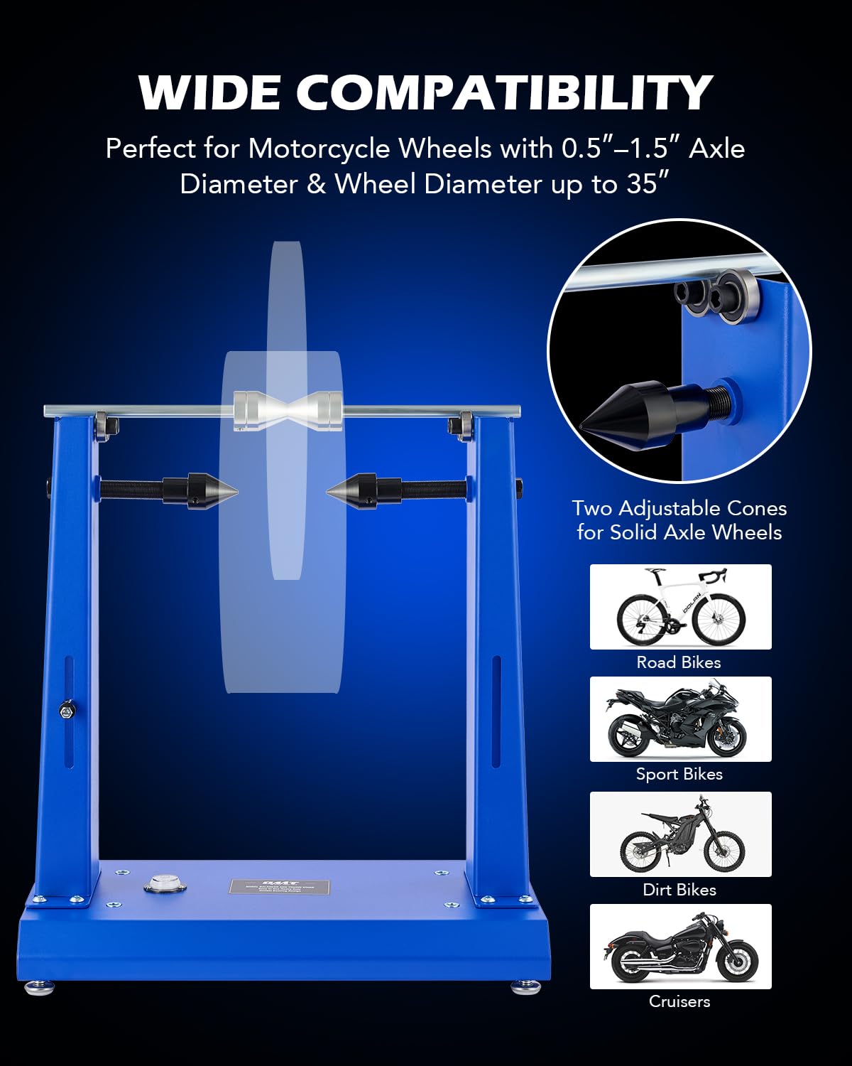 Orion Motor Tech four-centering-cones secure rims for firm grip