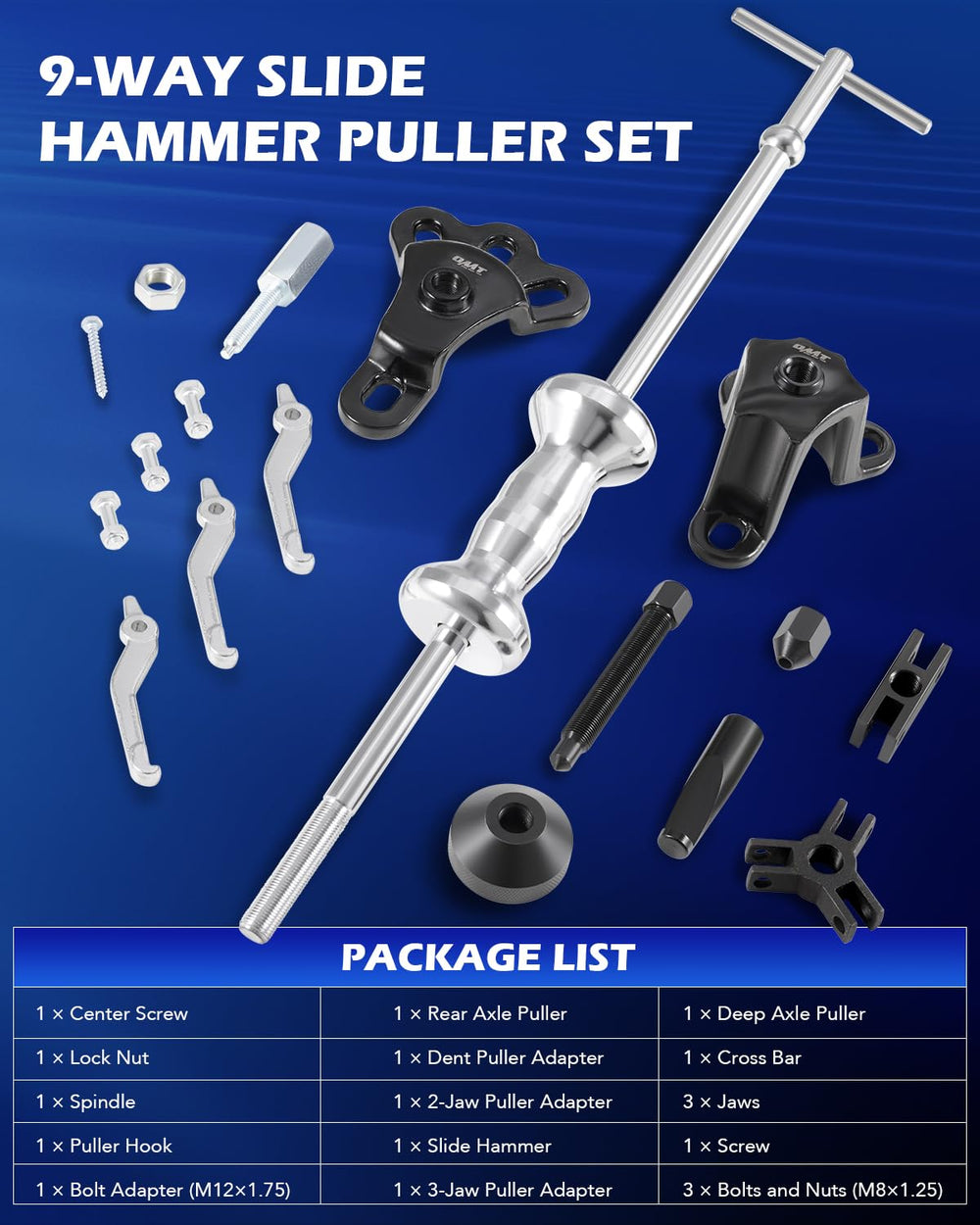 Orion Motor Tech front wheel hub remover enabling quick access