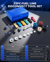 Orion Motor Tech fuel and A/C disconnect tools fit multiple SAE sizes.