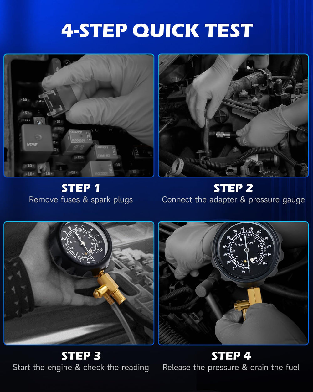 Orion Motor Tech 15in hose for Schrader valves ensures reach
