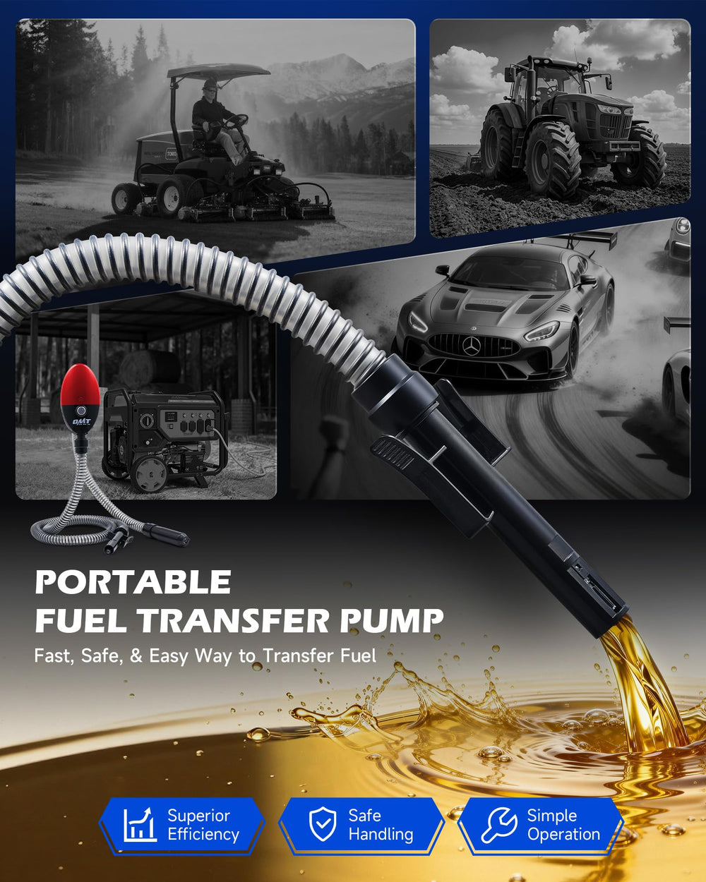 Orion Motor Tech pump featuring a 51 inch hose for easy reach.