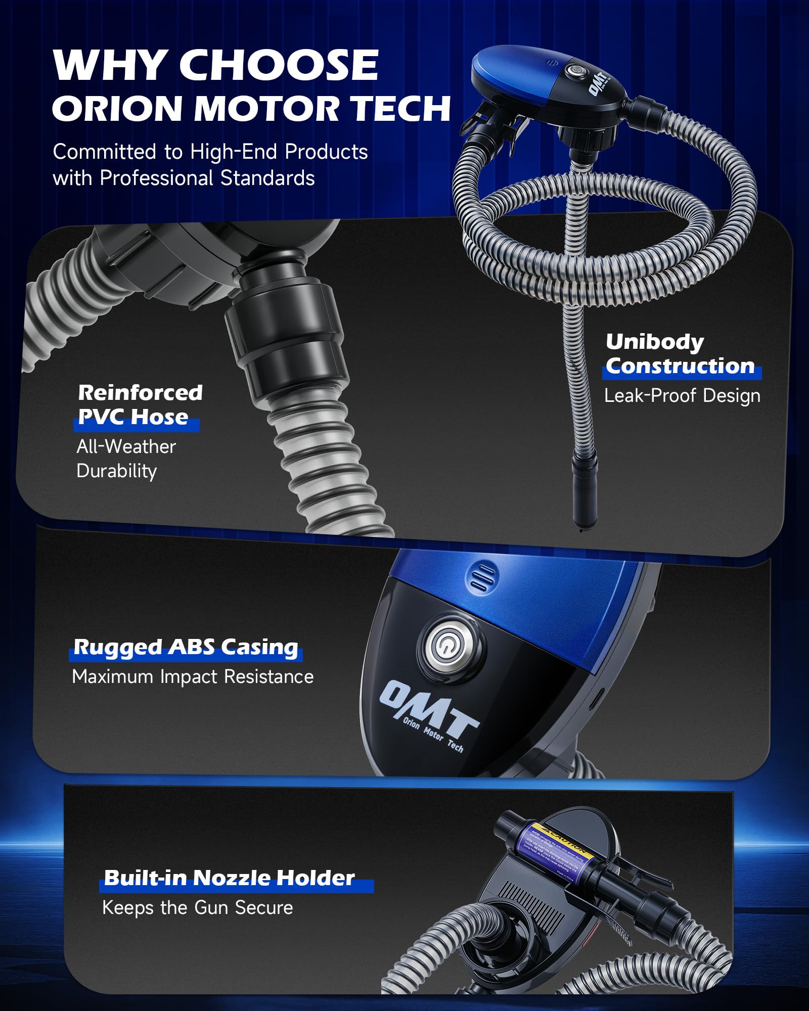 Orion Motor Tech compact, portable design suitable for trunk or toolbox.