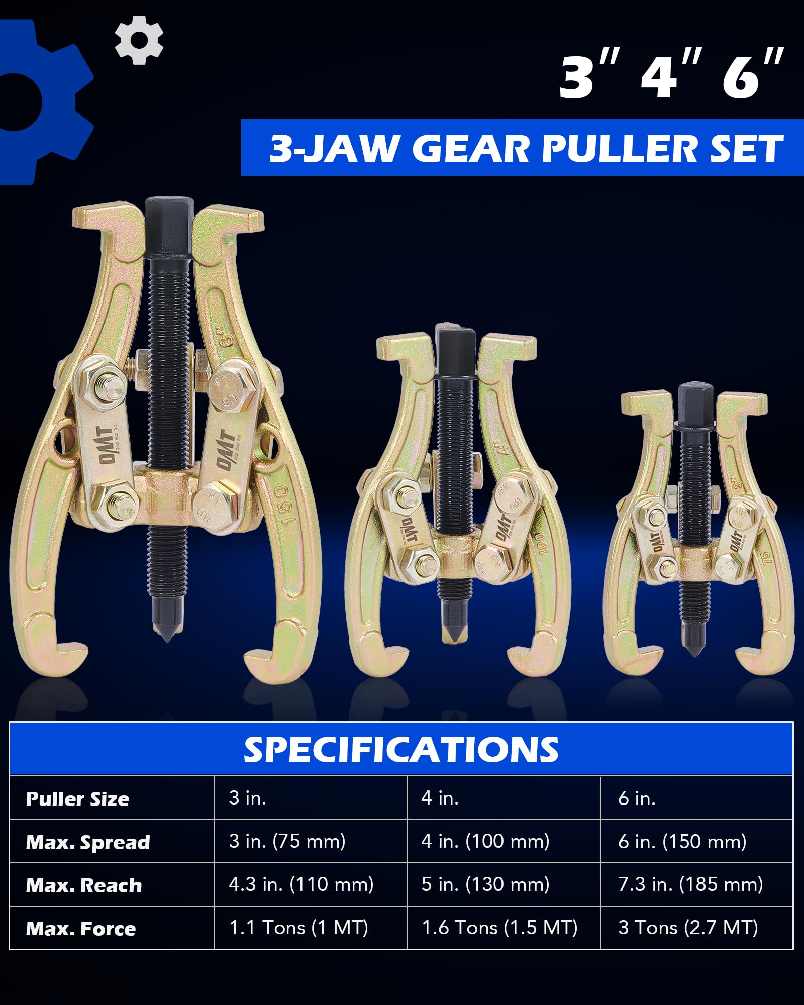 Orion Motor Tech gear puller 4in designed for wider spread and tougher pulls.