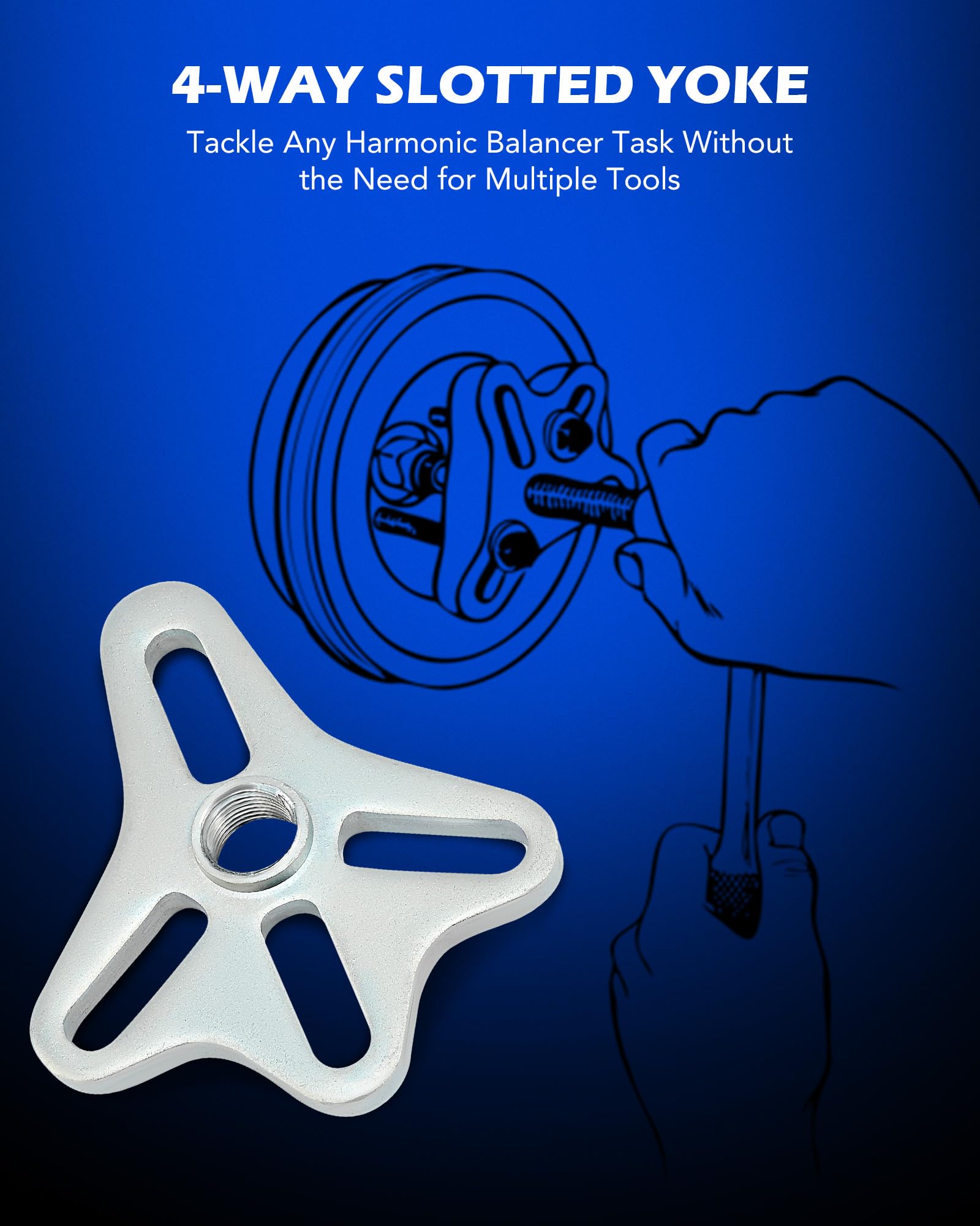 Orion Motor Tech gear pulley removal with universal tool set under hood