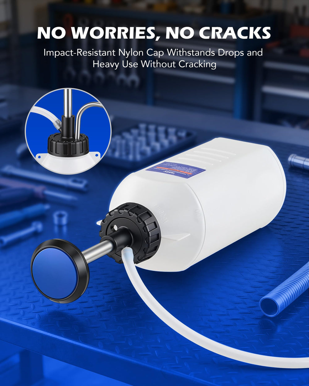 Orion Motor Tech pump nylon cap resists cracking after repeated use