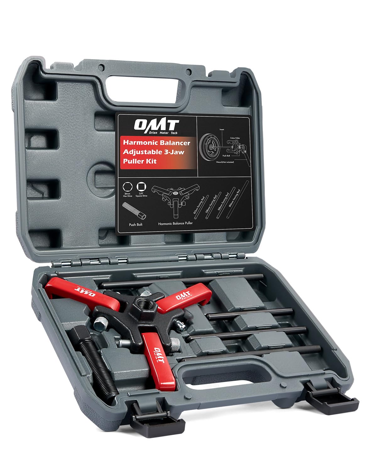 Orion Motor Tech harmonic balancer puller kit full in-use for fast removal