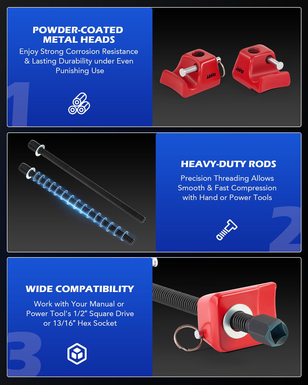 Orion Motor Tech heat-treated steel construction for durability