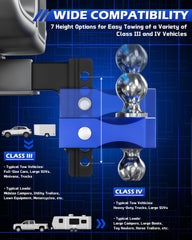 Orion Motor Tech heavy-duty steel and aluminum construction ensures durable towing in all weather.