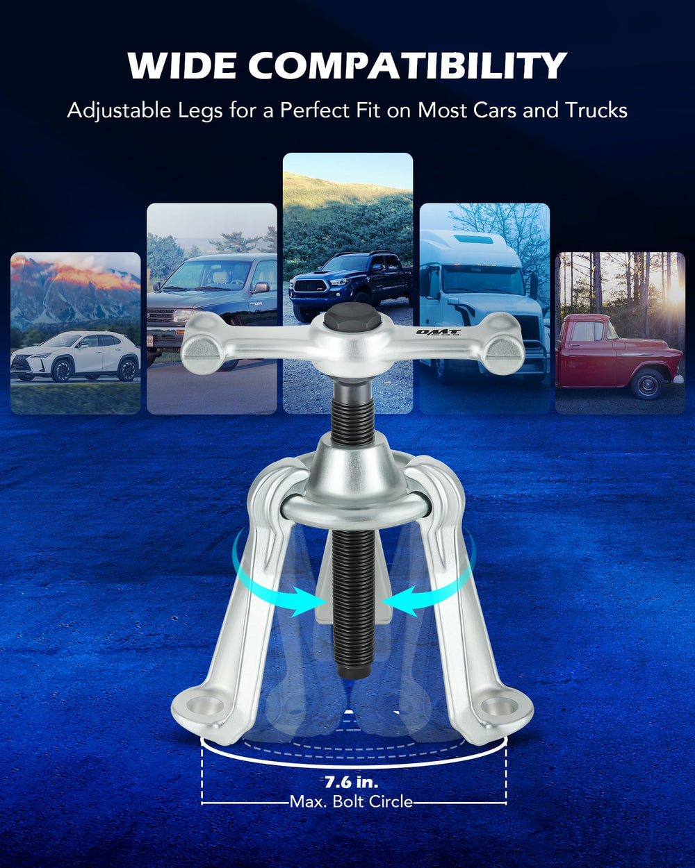 Orion Motor Tech heavy-duty steel construction promises long-lasting service in tough shop tasks.
