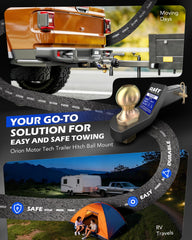 Orion Motor Tech 2-5-16-inch ball hitch image for quick, reliable towing.