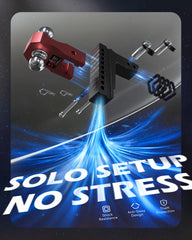Orion Motor Tech locking pins secure the hitch for theft deterrence.