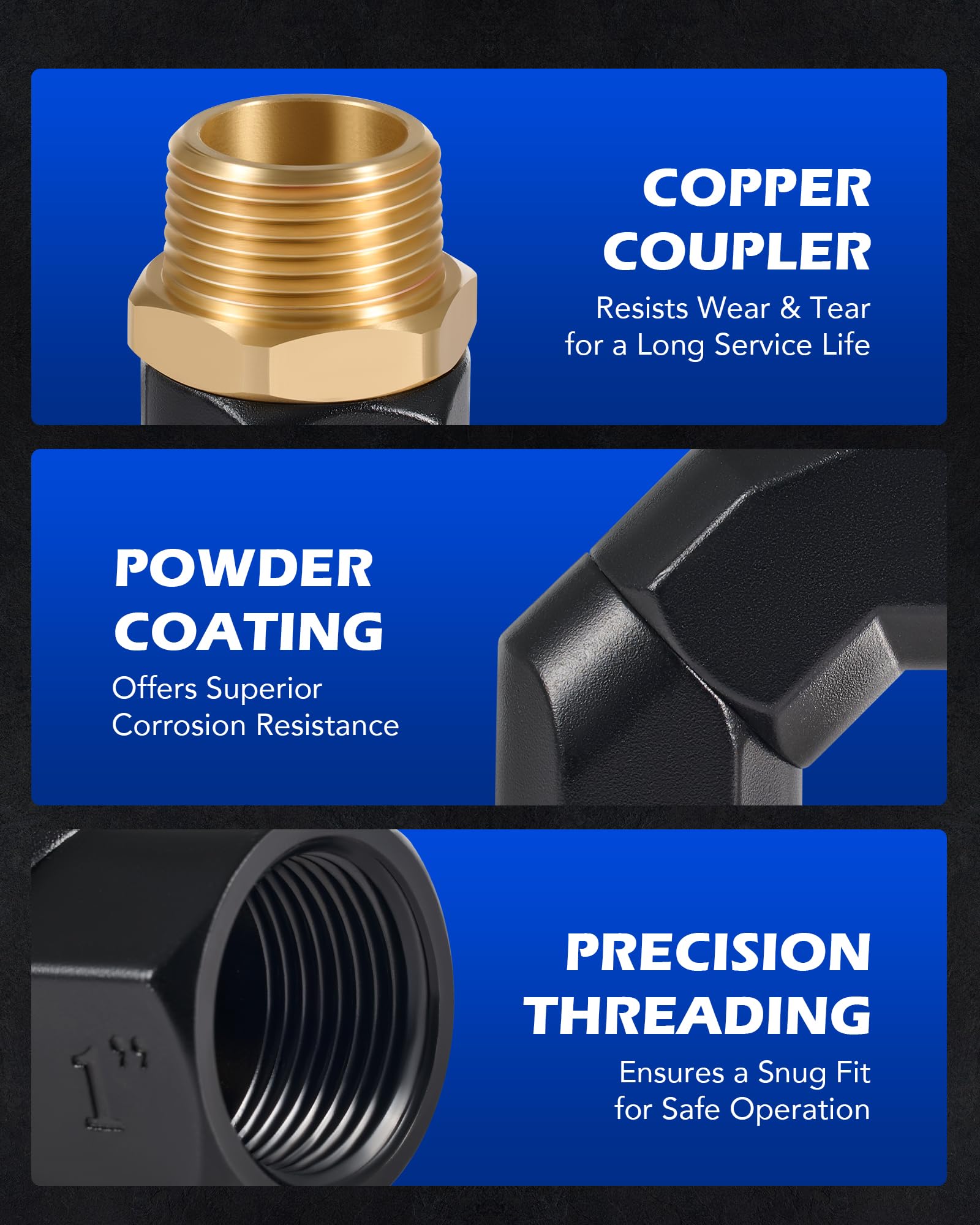 Orion Motor Tech prevents hose bending and kinking during use
